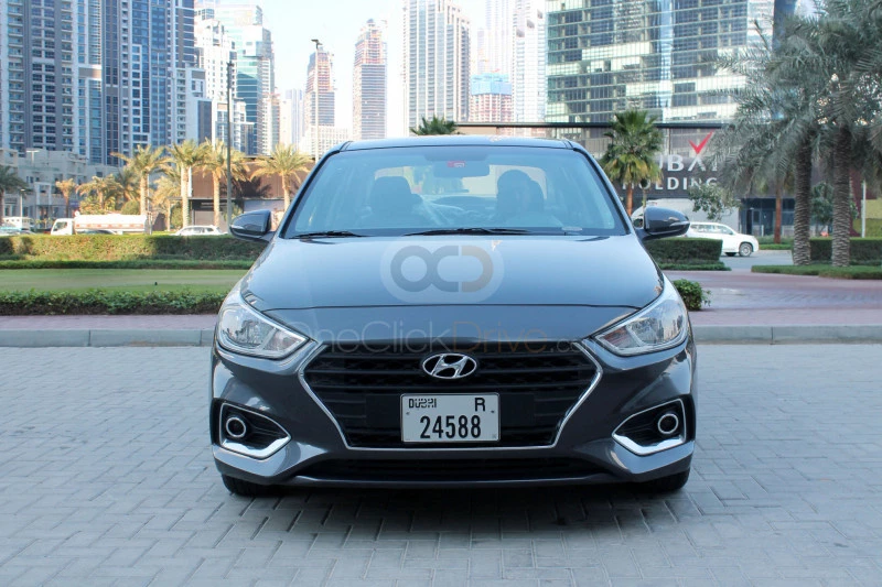 Dark Gray Hyundai Accent 2020 for rent in Dubai 6